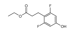 2,6-Difluoro-4-hydroxybenzenepropanoic Acid Ethyl Ester Structure