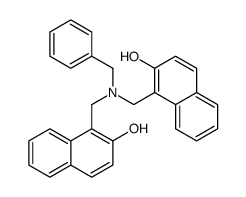 1-[[benzyl-[(2-hydroxynaphthalen-1-yl)methyl]amino]methyl]naphthalen-2-ol结构式