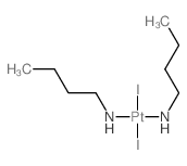 Platinum, bis(1-butanamine)diiodo-, (SP-4-2)- Structure