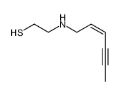 2-[[(E)-hex-2-en-4-ynyl]amino]ethanethiol结构式