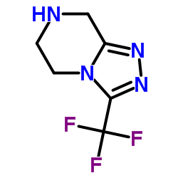 3-(三氟甲基)-5,6,7,8-四氢-[1,2,4]三唑并[4,3-a]吡嗪盐酸盐结构式