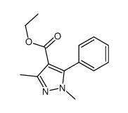 ethyl 1,3-dimethyl-5-phenylpyrazole-4-carboxylate结构式
