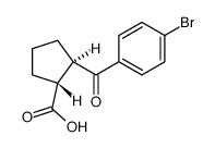 (1R,2R)-2-(4-溴苯甲酰基)环戊烷甲酸结构式