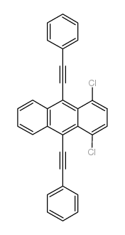 9,10-双(苯基乙炔)-1,4-二氯蒽结构式