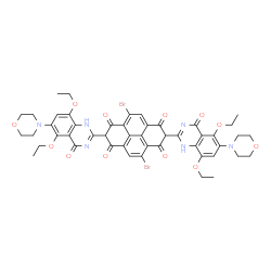 1,3,6,8(2H,7H)-Pyrenetetrone,4,9-dibromo-2,7-bis[5,8-diethoxy-1,4-dihydro-6-(4-morpholinyl)-4-oxo-2-quinazolinyl]- (9CI)结构式