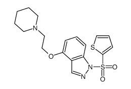 4-(2-piperidin-1-ylethoxy)-1-thiophen-2-ylsulfonylindazole结构式