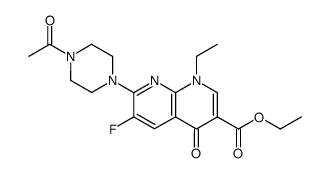 ethyl 7-(4-acetyl-1-piperazinyl)-1-ethyl-6-fluoro-1,4-dihydro-4-oxo-1,8-naphthyridine-3-carboxylate Structure