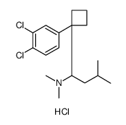 Cyclobutanemethanamine, 1-(3,4-dichlorophenyl)-N,N-dimethyl-α-(2-methylpropyl)-, hydrochloride () Structure