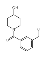 (3-CHLOROMETHYL-PHENYL)-(4-HYDROXY-PIPERIDIN-1-YL)-METHANONE Structure