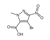 4-bromo-2-methyl-5-nitropyrazole-3-carboxylic acid Structure