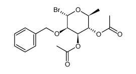 3,4-di-O-acetyl-2-O-benzyl-α-L-rhamnopyranosyl bromide Structure