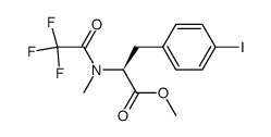 N-methyl-N-trifluoroacetyl-4-iodophenylalanine methyl ester结构式