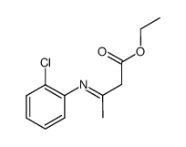 ethyl (E)-3-((2-chlorophenyl)imino)butanoate结构式