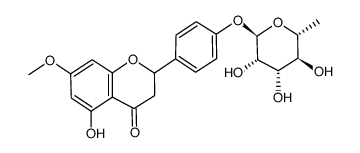 naringenin-7-methylether-4'-O-α-L-rhamnopyranoside Structure