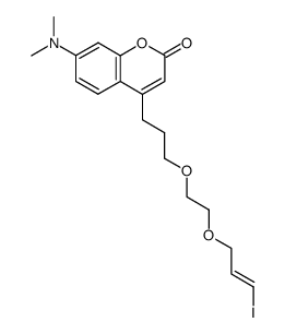 7-Dimethylamino-4-{3-[2-((E)-3-iodo-allyloxy)-ethoxy]-propyl}-chromen-2-one结构式