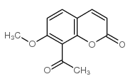 8-乙酰基-7-甲氧基香豆素结构式