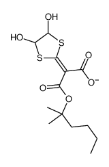 2-(4,5-dihydroxy-1,3-dithiolan-2-ylidene)-3-(2-methylhexan-2-yloxy)-3-oxopropanoate结构式