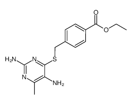 4-(2,5-Diamino-6-methyl-pyrimidin-4-ylsulfanylmethyl)-benzoic acid ethyl ester Structure