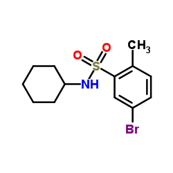 5-Bromo-N-cyclohexyl-2-methylbenzenesulfonamide Structure