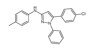 5-(4-chlorophenyl)-N-(4-methylphenyl)-1-phenylpyrazol-3-amine Structure