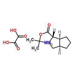 (1S,3aR,6aS)-Octahydrocyclopenta[c]pyrrole-1-carboxylic acid tert-butyl ester oxalate Structure