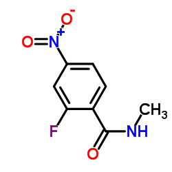 2-氟-N-甲基-4-硝基苯甲酰胺结构式