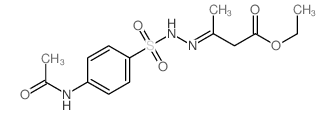 ethyl (3Z)-3-[(4-acetamidophenyl)sulfonylhydrazinylidene]butanoate结构式