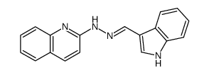N-[1-(1H-Indol-3-yl)-meth-(Z)-ylidene]-N'-quinolin-2-yl-hydrazine结构式