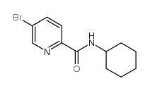 N-环己基-5-溴吡啶甲酰胺结构式