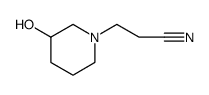 1-Piperidinepropanenitrile, 3-hydroxy Structure