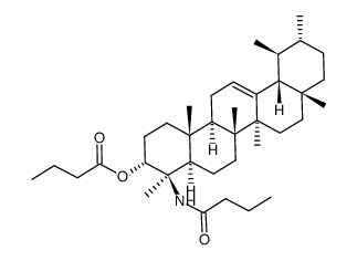 N-butyryl-3-α-butyryloxy-4-amino-24-norurs-12-ene结构式