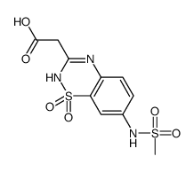 {7-[(Methylsulfonyl)amino]-1,1-dioxido-2H-1,2,4-benzothiadiazin-3 -yl}acetic acid Structure