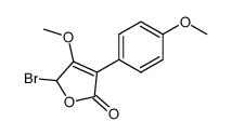 5-Bromo-4-methoxy-3-(4-methoxy-phenyl)-5H-furan-2-one结构式