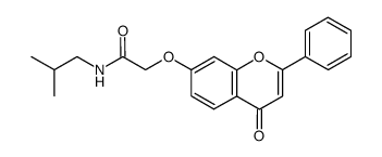 N-isobutyl-2-(4-oxo-2-phenyl-4H-chromen-7-yloxy)-acetamide Structure