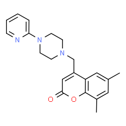 6,8-dimethyl-4-{[4-(pyridin-2-yl)piperazin-1-yl]methyl}-2H-chromen-2-one Structure