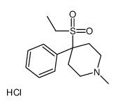 4-ethylsulfonyl-1-methyl-4-phenylpiperidine,hydrochloride Structure