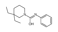 3,3-diethyl-N-phenylpiperidine-1-carboxamide结构式