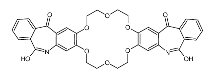 5,6,16,17-Tetrahydro-5,17,22,32-tetraoxodibenzoazepino<6,7-b,6,7-p>dibenzo-18-crown-6 Structure