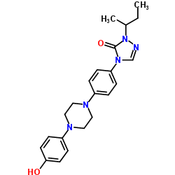 2,4-二氢-4-[[4-(4-羟基苯基)-1-哌嗪基]苯基]-2-(1-甲基丙基)-3H-1,2,4-三氮唑-3-酮结构式