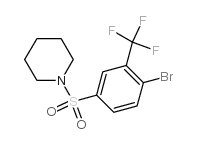 1-((4-Bromo-3-(trifluoromethyl)phenyl)sulfonyl)piperidine Structure