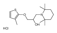 1-Piperidineethanol, alpha-(((3-methyl-2-thienyl)oxy)methyl)-2,2,6,6-t etramethyl-, hydrochloride Structure