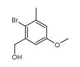 (2-bromo-5-methoxy-3-methylphenyl)methanol Structure