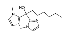 1,1-bis(1-methyl-1H-imidazol-2-yl)heptan-1-ol结构式