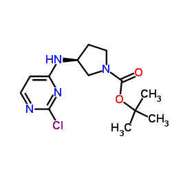 tert-butyl (3S)-3-[(2-chloropyrimidin-4-yl)amino]pyrrolidine-1-carboxylate Structure