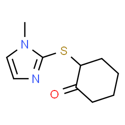 2-((1-甲基-1H-咪唑-2-基)硫代)环己-1-酮结构式