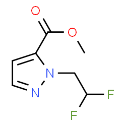 1-(2,2-二氟乙基)-1H-吡唑-5-羧酸甲酯结构式