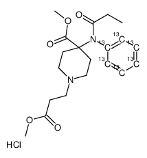 Remifentanil-13C6 Hydrochloride Structure