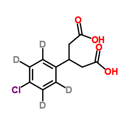 3-[4-Chloro(2H4)phenyl]pentanedioic acid Structure