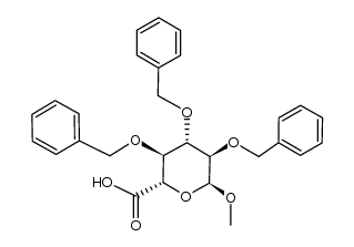 (methyl-2,3,4-tri-O-benzyl-α-D-glucopyranosid)uronic acid Structure