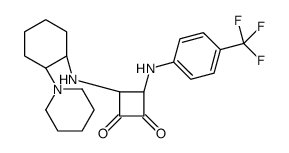 3-[[(1R,2R)-2-(1-哌啶基)环己基]氨基]-4-[[4-(三氟甲基)苯基]氨基]-3-环丁烯-1,2-二酮结构式